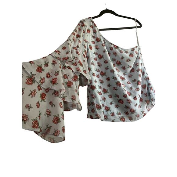 Lovers + Friends Ivy One Shoulder Ditsy Floral Top Sz M - Picture 6 of 10